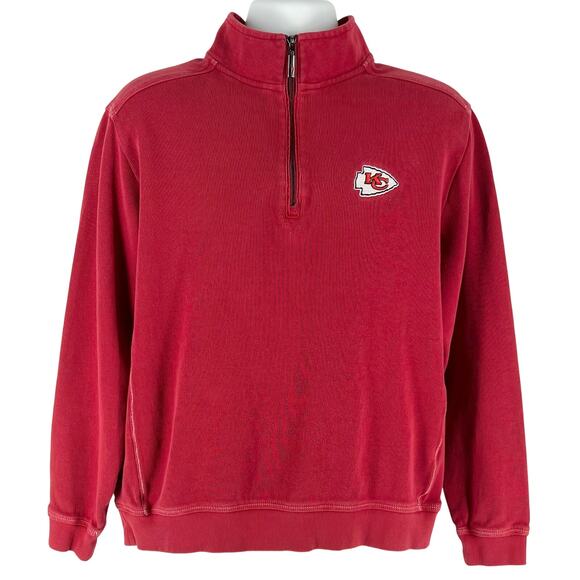 Kansas City Chiefs Tommy Bahama quarter zip pullover shirt - Picture 1 of 11